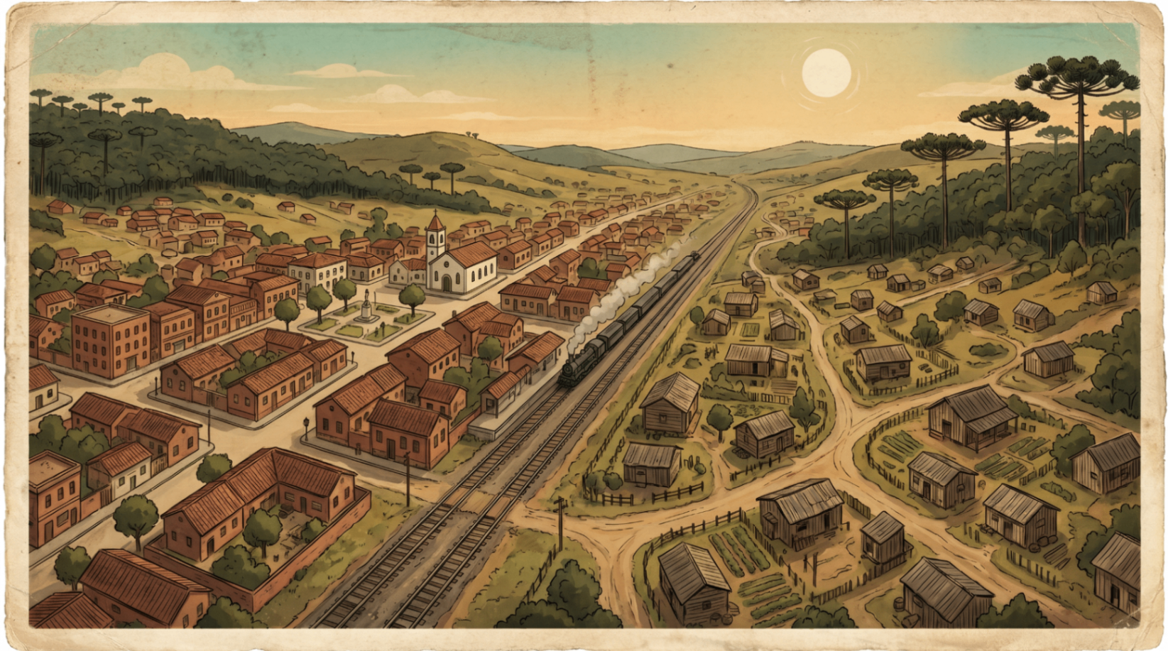 O bairro dividido pelo trilho
